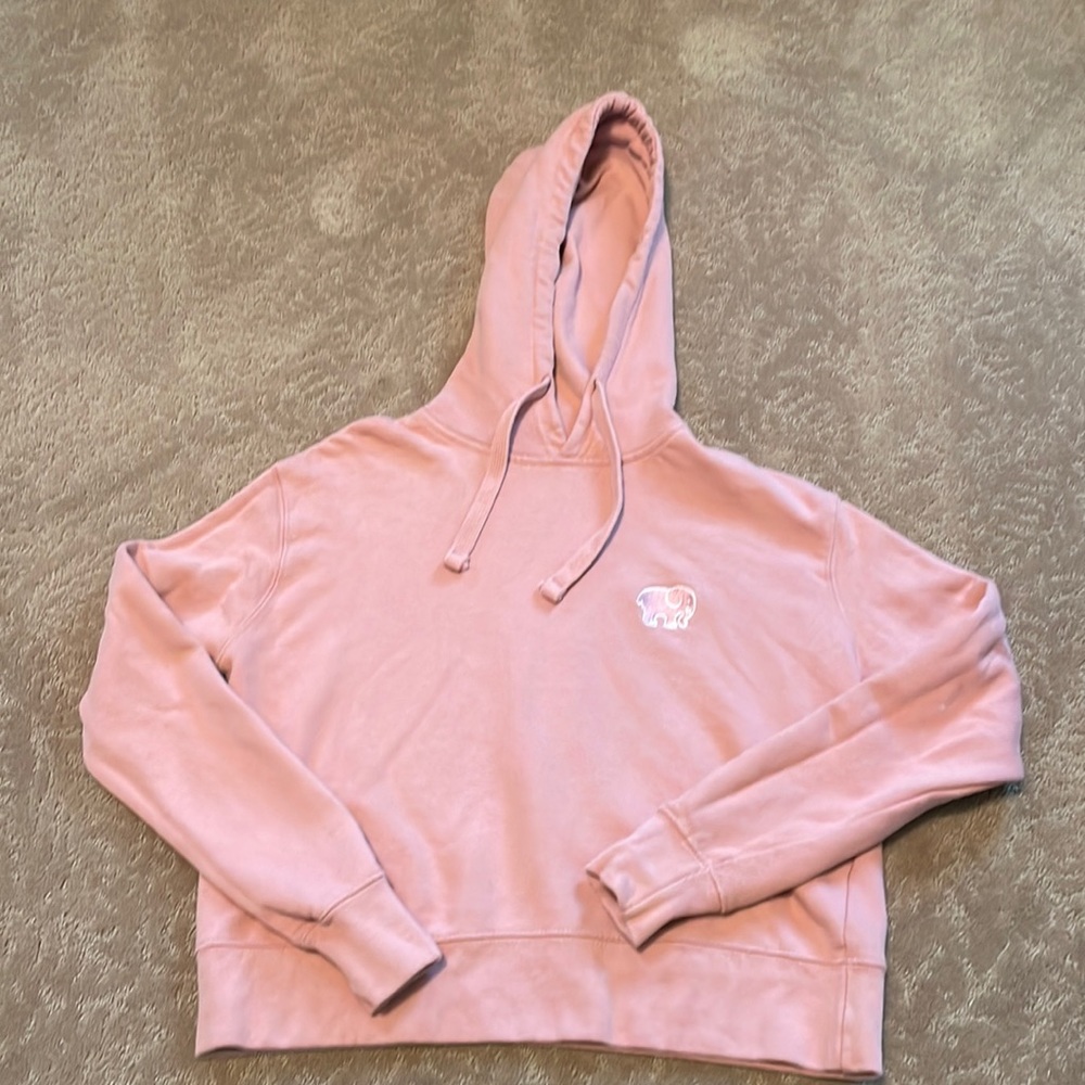 Ivory Ella cropped hooded sweatshirt